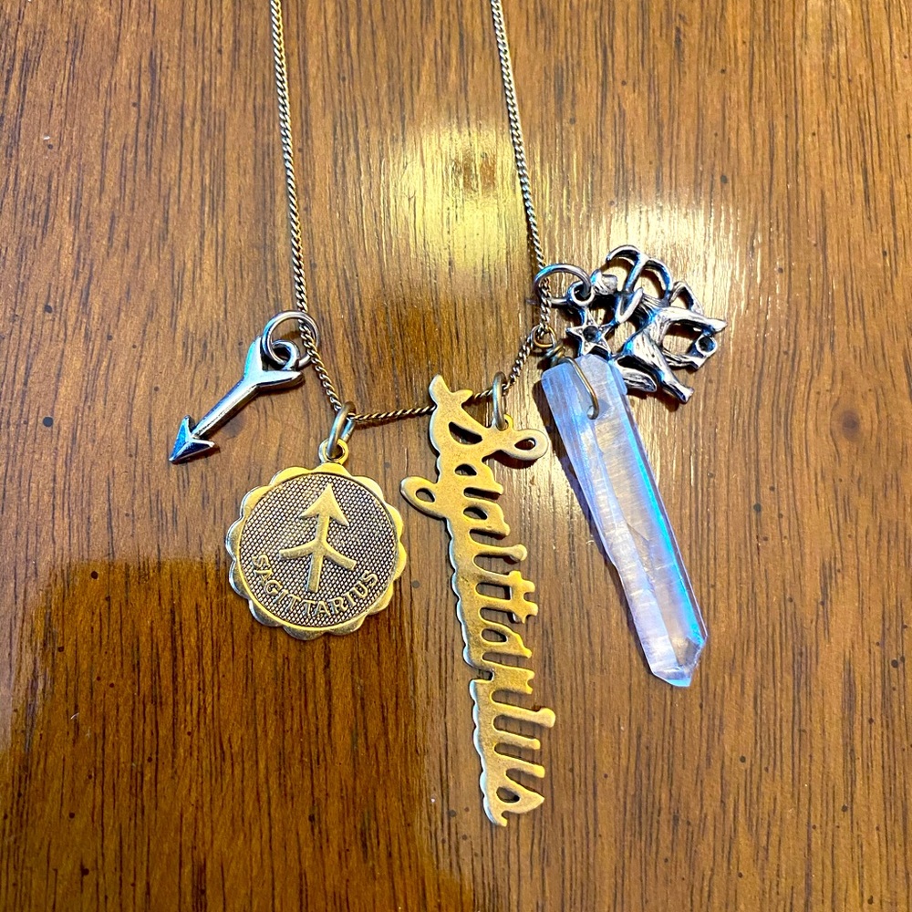 Urban Outfitters Sagittarius Crystal Necklace